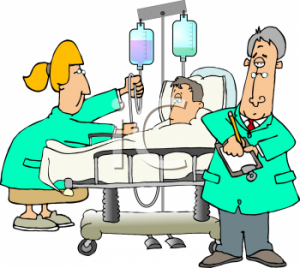 0511-0810-2317-3415_Cartoon_of_a_Man_in_the_Hospital_clipart_image