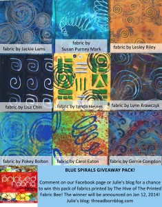 blue spiral giveaway pack labeled photos